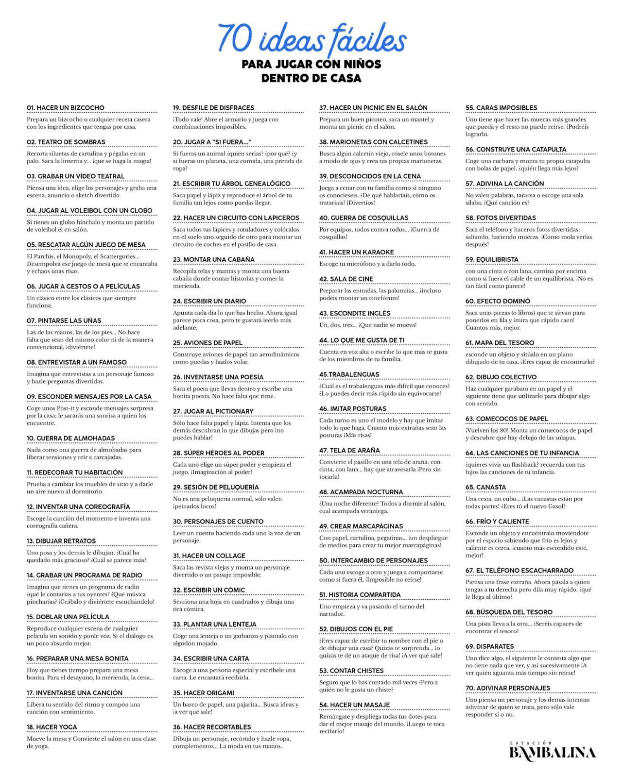 70 juegos para niños