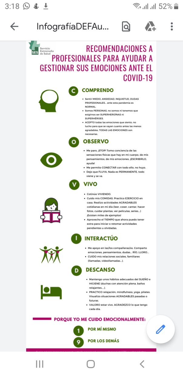 recomendaciones gestión emociones